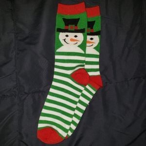Womens Snowman Christmas Socks NWOT